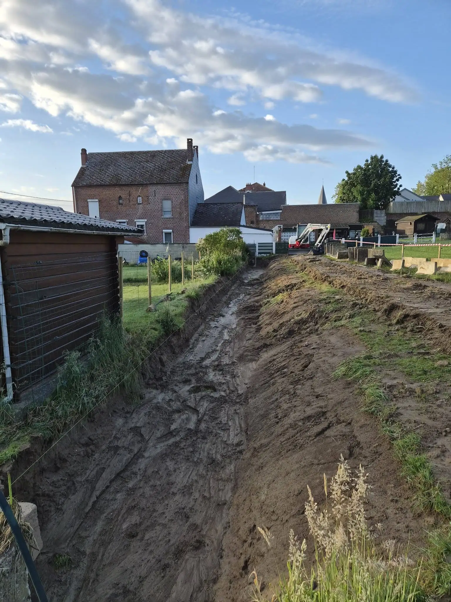 Chantier Villers-la-Ville : état du terrain avant travaux
