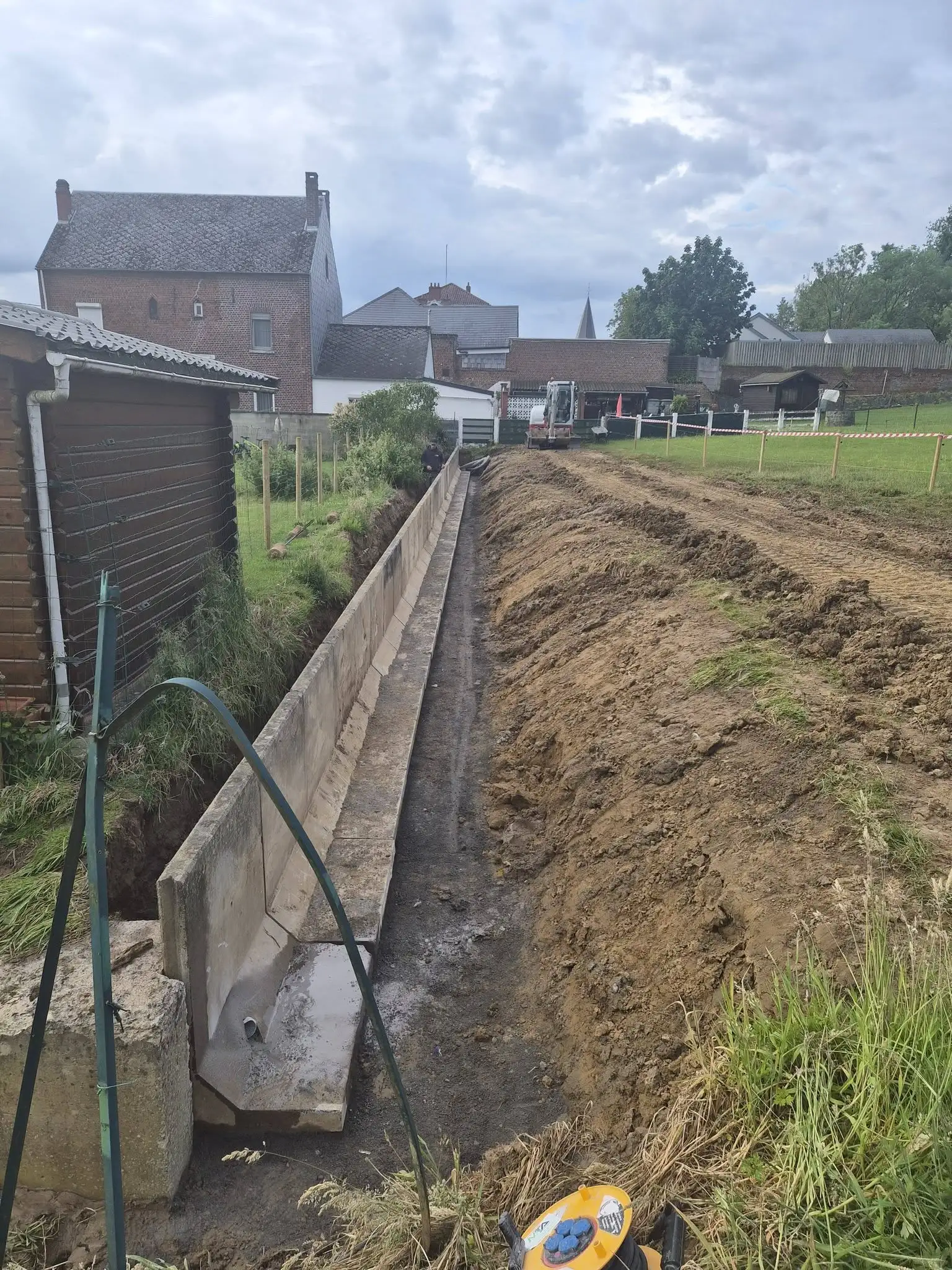 Chantier Villers-la-Ville : assainissement du terrain